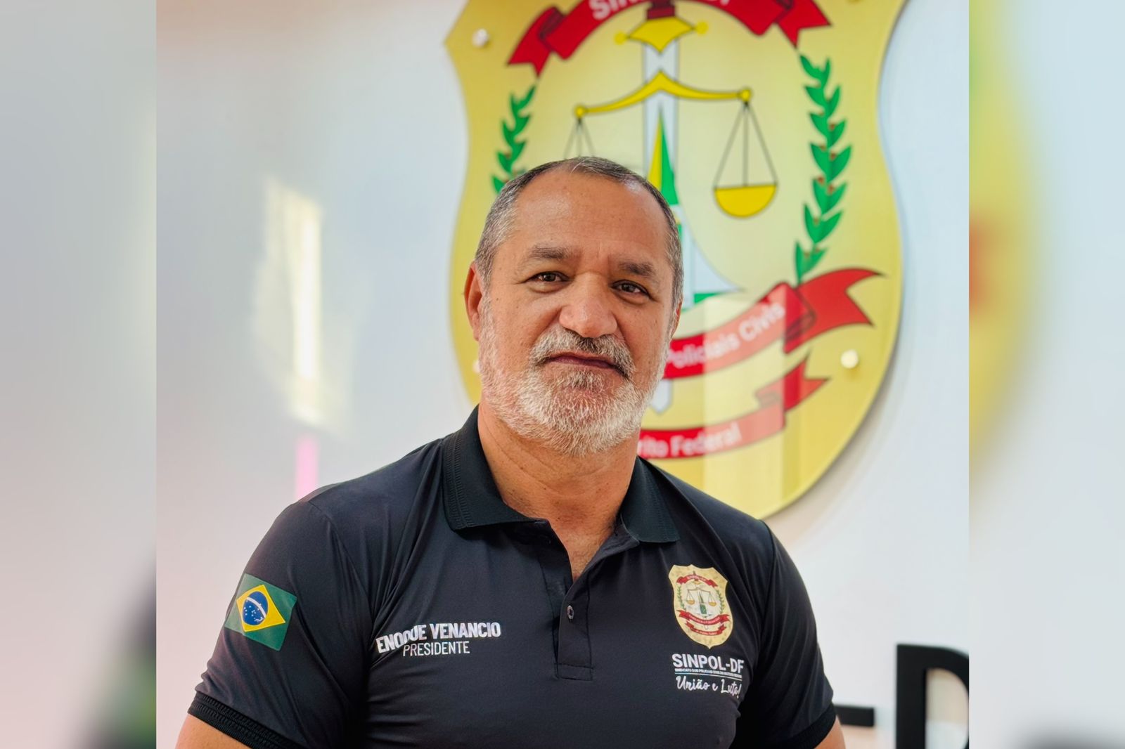 Enoque Venancio de Freitas é agente de polícia veterano e presidente do Sinpol-DF | Foto: Comunicação