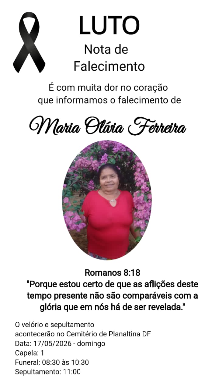 Nossos sentimentos à família e amigos.