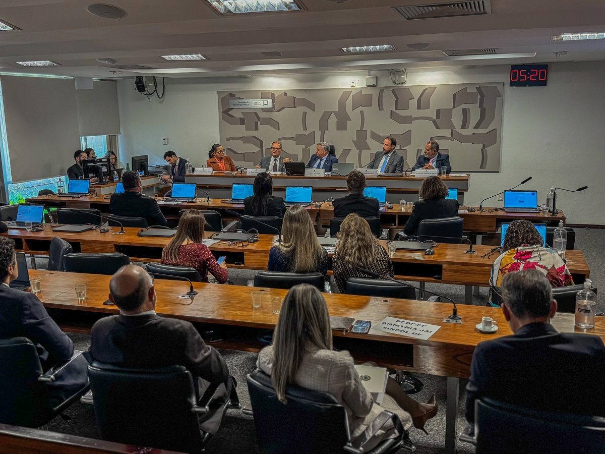 Audiência ocorreu na Comissão de Segurança Pública do Senado Federal | Foto: Comunicação Sinpol-DF/David Jordan Sousa