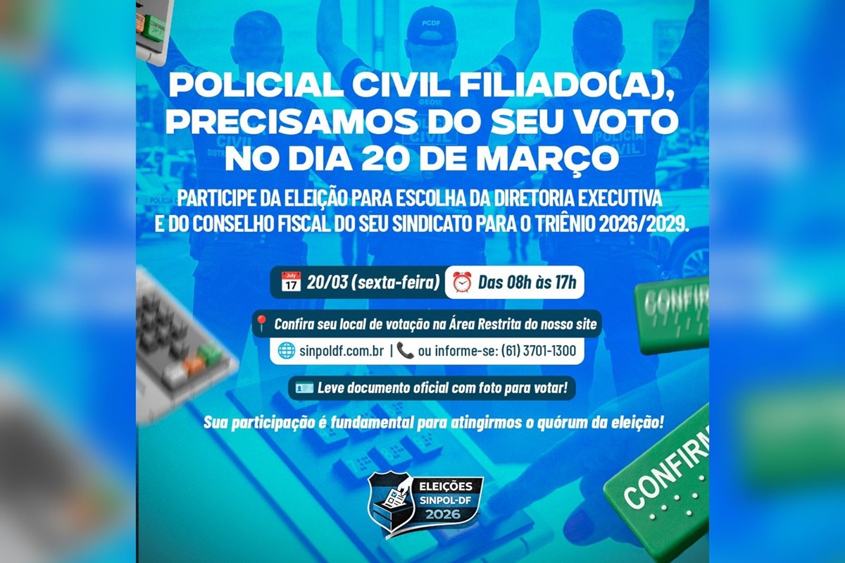 Engajamento dos filiados é essencial para atingir quórum eleitoral | Foto: Criação Sinpol-DF