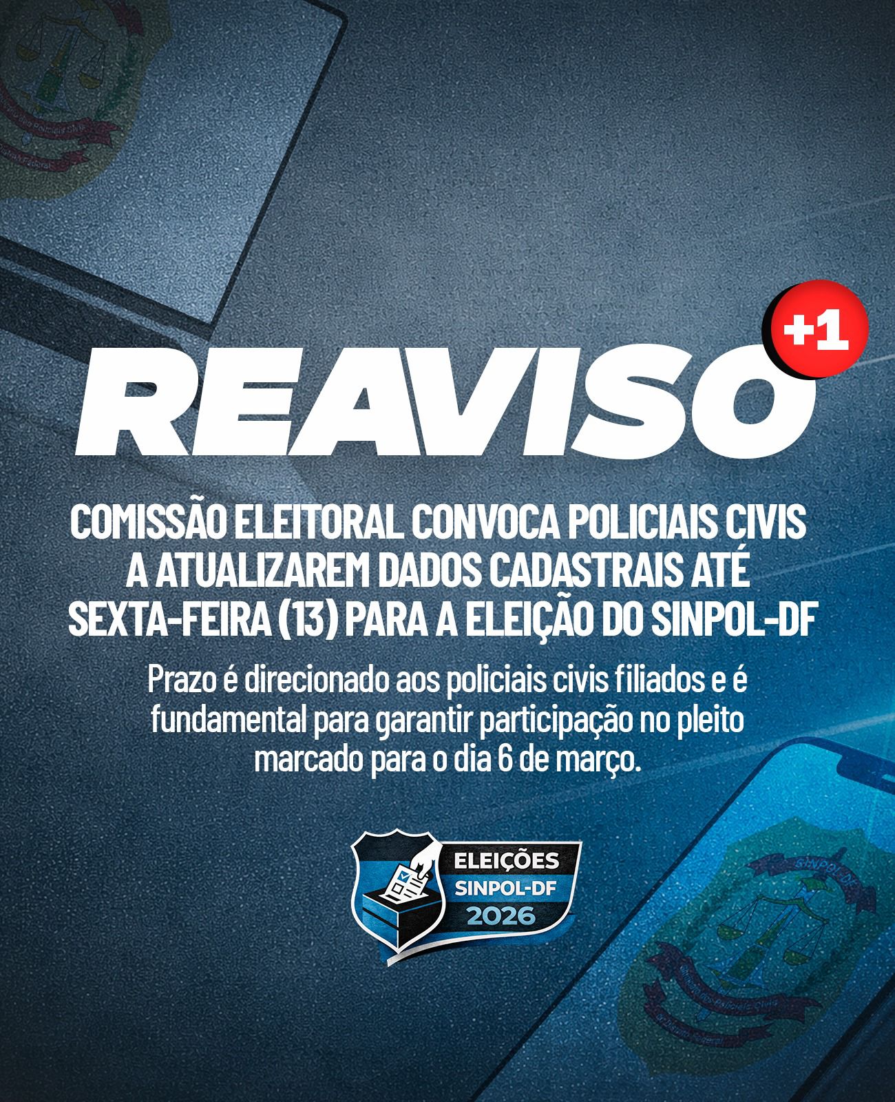 Após o encerramento do prazo, os dados serão consolidados para definição das urnas do pleito.
